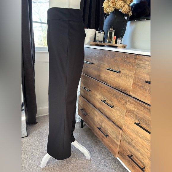 Elegant Black Wide Leg Women's Pants - Picture 4 of 7